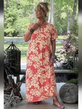 BRAND NEW Jaded Gypsy Weekend Wanderer Dress - Bed Of Roses - W/ POCKETS!!!